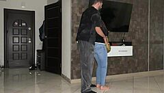 Hard Fucking My Ex Girlfriend Who Broke Into My House After Breakup, Cumming on Pussy to Avoid Inside