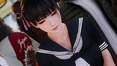 Koharu's Intense Train Doggystyle