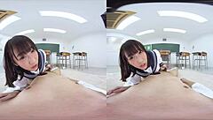 Teasing my teacher and getting some anal in virtual reality class