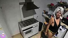 European wife gets naughty with repairman and big cock