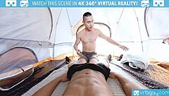 Camping trip with hot gay men Zander and friends in VR porn