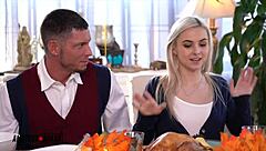 russian milf casca and aria banks controlled and stuffed on thanksgiving.