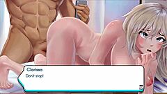 Clarissa the curvy gamer girl gets fucked by big cock in 3D animation