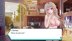 Big tits and fat ass gamer girl Clarissa in action