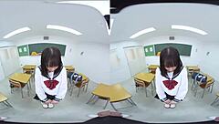 Teasing my teacher and getting some anal in virtual reality class