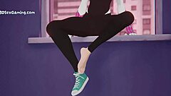 Gwen Stacy and Miles Get Naughty Doggy by Open Window