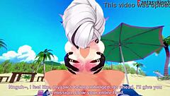 Arlecchino Fucking Hard in Bikini on Beach in Genshin Impact Hentai