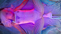 Hot Blonde In White Stockings Moans In A Puddle Of Cum While She Is Getting Orgasm With A Huge Cock