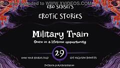 Erotic audio for women: Military train POV experience with orgasm