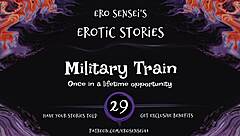 Erotic audio for women: Military train POV experience with orgasm