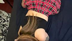 Tasty White Skinned Latina With Big Ass And Skirt Gets Fucked Hard In Bed