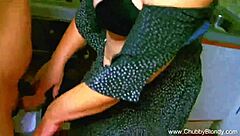 Retro Italian Chubby Housewife Gives Kitchen Blowjob