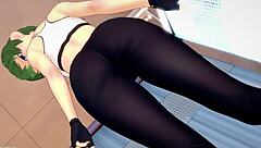 Ubel in sexy sports outfit craves to play with a huge cock.