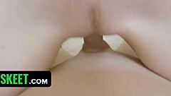 Blue eyed brunette Reislin craves my milk after her spicy challenge.