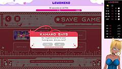 Vtuber Lewdneko engages in a dating game with huge tits and cute anime characters