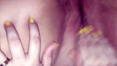 Chubby girlfriend takes off shorts for sex