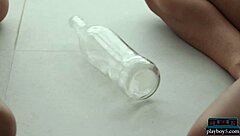 Small European teens play a naughty striptease game