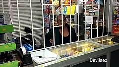 Mature Woman Caught Masturbating Behind Bars, Shame And Pleasure Mix