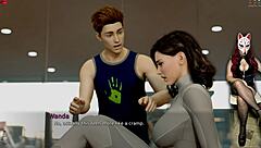 Ms. Denver’s workout routine in this cartoon porn is quite intense