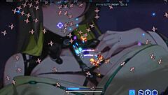 Bust out giant waifu tits in space