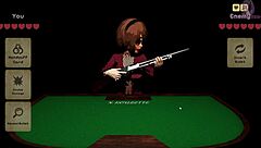 3D animated game with a curvy and fat woman