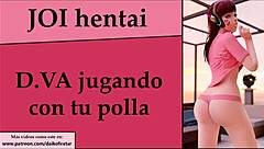 Jerk off instructions in Spanish with anime-themed JOI video