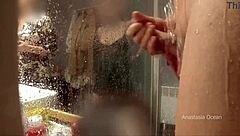 Stepmom caught me jacking off in the bathroom