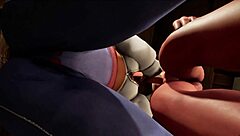 Bath time fun with deepthroat in Warcraft parody hentai