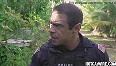 Free gay porn with a bodybuilder police officer in uniform