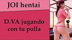 D.Va Plays With Your Cock