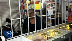 Mature Woman Caught Masturbating Behind Bars, Shame And Pleasure Mix