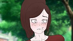 2D animated sex parody with a magician and a girl