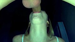 Sloppy Blowjob Swallows Huge Cum Load