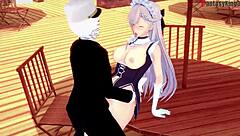 Quickie in Belfast restaurant: Azurlane's kinky POV version