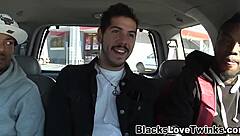 horny gay amateur gets a facial after intense blowjob in group interracial scene