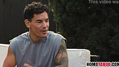 Straight step brother, 'I need a gay sex lesson.'