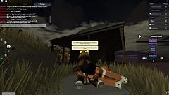 Sensual Muse gets her throat fucked by a big black cock in Roblox