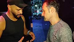 I met my gay neighbor at the orgy, chatted, then enjoyed bareback anal and blowjob at home