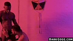 Ebony Hunk Sucks Big Black Cock in Intense Bareback Session