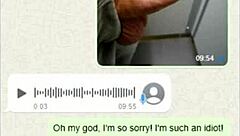 Old and young gay's accidental WhatsApp cock slip-up
