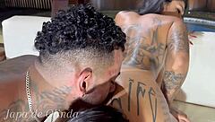 m�nage sharing husband's milk with silicone friend