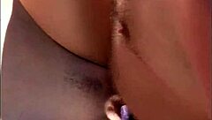 Cum on face, cock and hand job in a hot scene
