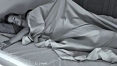 early morning dick in wife's pussy: loud moaning wake-up with cumshot