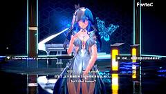 Animated goddesses enjoy boobjobs and riding cocks
