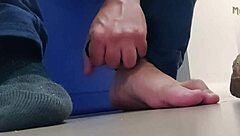Gay step-dad dominates and has foot fetish with his step-son