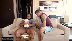 Stepdad shares fuck doll and asshole with stepson