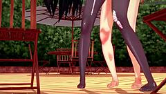 Sunako Nakahara has office sex in fantasy