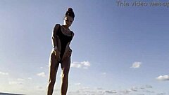 Monika fox solo masturbation with squirt and prolapse on beach