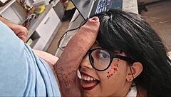 Brunette Latina Sucks And Gets Fucked Doggy Style By Huge Cock