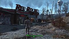 Brunette in power armor gets fucked in Fallout 4 game